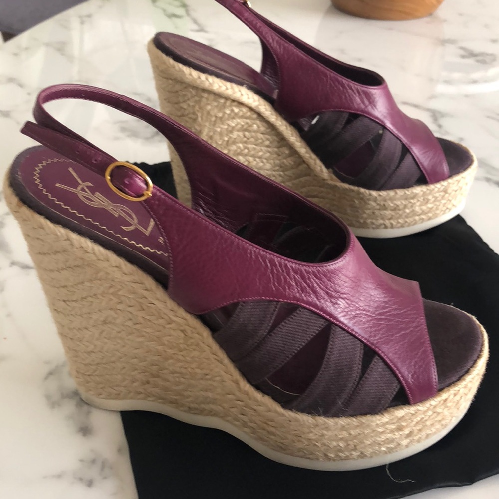 YSL platform slingback sandles